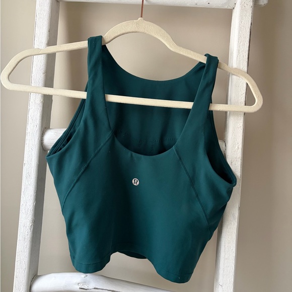 Lululemon Align Style Cropped Tank Top Teal Green Size 6 - Picture 2 of 2